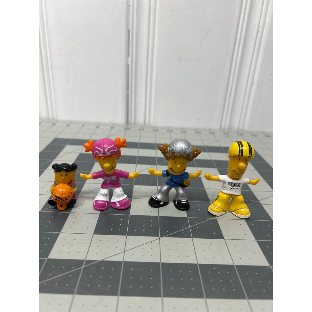 Sonic Wacky Pack Xtreme Figures Magnetic Vintage 2005 Cake Topper 4pcs